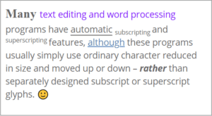 Example text formatting