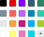 Select a color from the palette