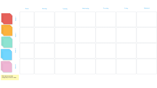 Monthly planner template