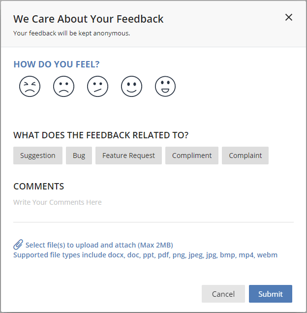 Feedback form