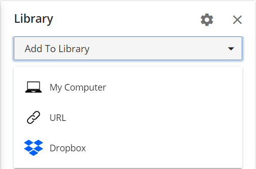 Library dropbox list entry