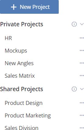 Project list