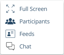 Video conference toolbar settings submenu