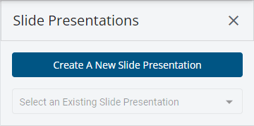 Create slide presentation
