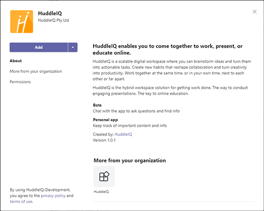 Microsoft teams add huddleIQ