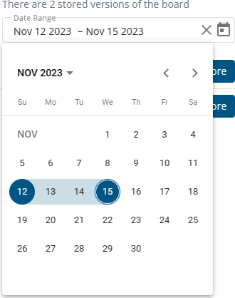 Board history date range